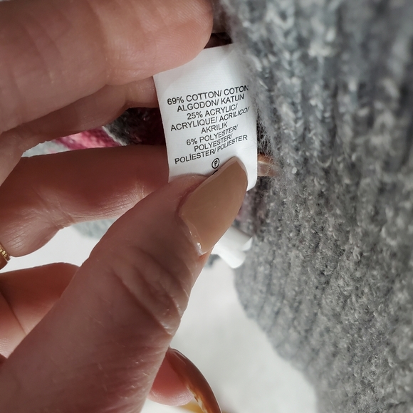 Lucky Brand Intarsia Southwest Open Cardigan Sweater Aztec Western Cozy Sz S - Picture 11 of 11